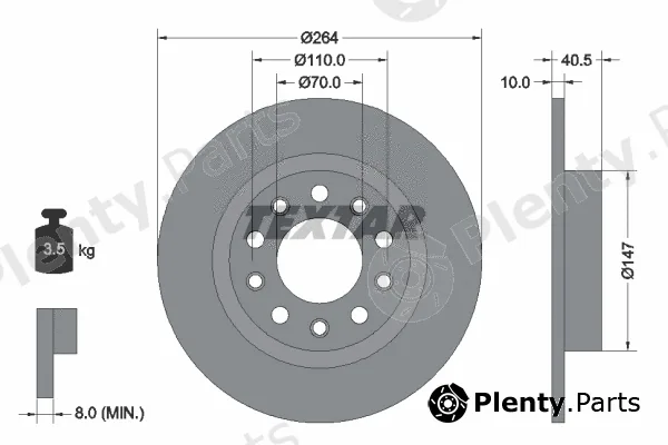 Textar 92230203 — Brake Disc PRO
