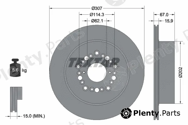 Textar 92150400 — Brake Disc