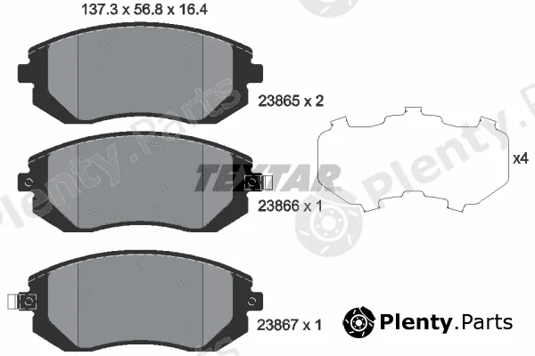 Textar 2386501 — Brake Pad Set, disc brake