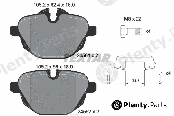 Textar 2456101 — Brake Pad Set, disc brake