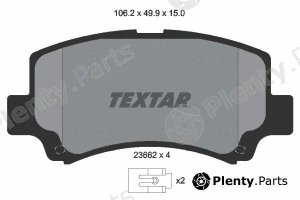 Textar 2366201 — Brake Pad Set, disc brake