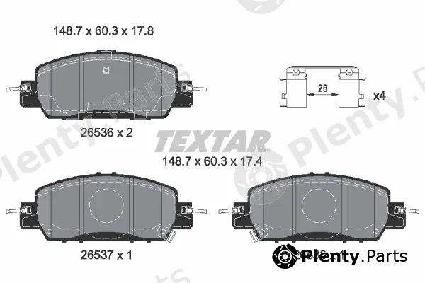 Textar 2653601 — Brake Pad Set, disc brake Q+