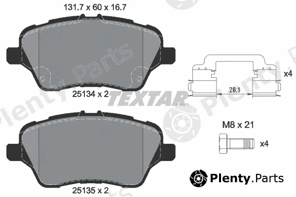 Textar 2513402 — Brake Pad Set, disc brake Q+