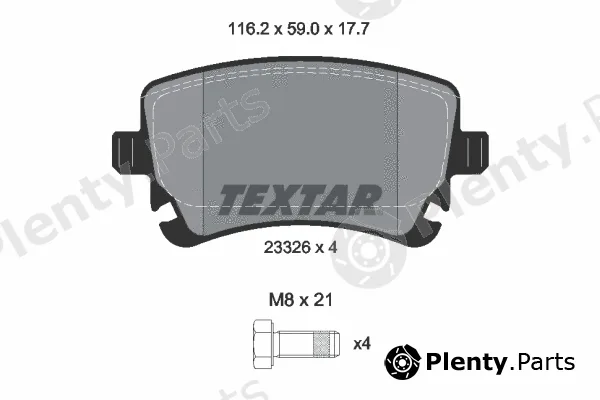 Textar 2332611 — Brake Pad Set, disc brake Q+