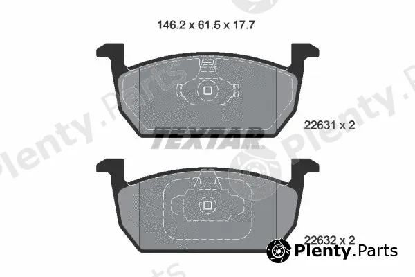 Textar 2263101 — Brake Pad Set, disc brake Q+