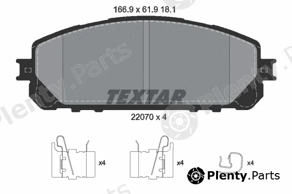 Textar 2207001 — Brake Pad Set, disc brake Q+