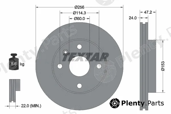 Textar 92133600 — Brake Disc