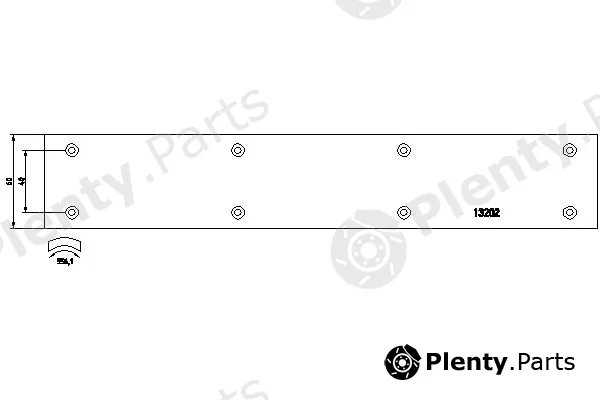 Textar 13202 — Brake Lining, drum brake