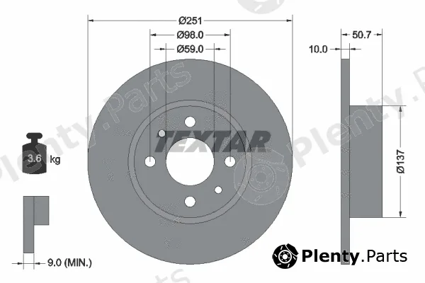 Textar 92034200 — Brake Disc