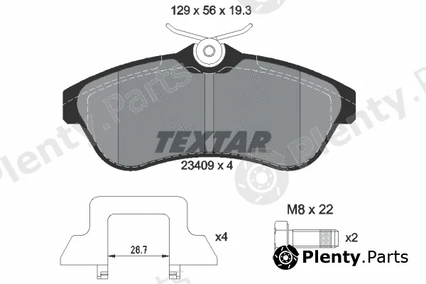 Textar 2340902 — Brake Pad Set, disc brake Q+