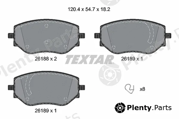 Textar 2618801 — Brake Pad Set, disc brake Q+