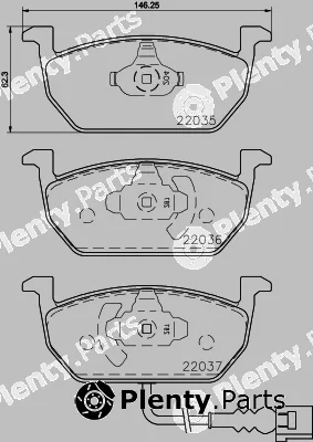 Textar 2203503 — Brake Pad Set, disc brake