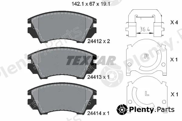 Textar 2441201 — Brake Pad Set, disc brake