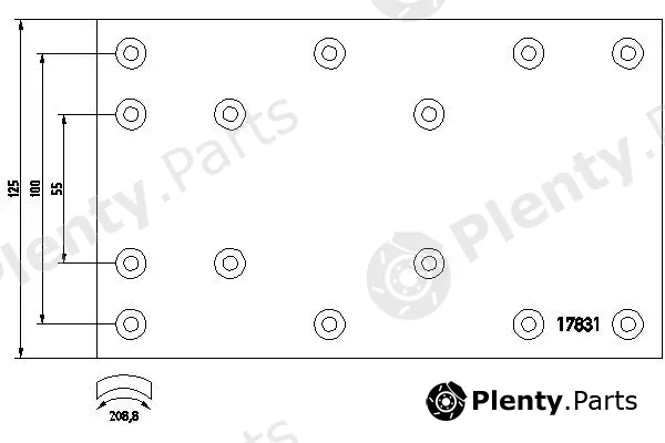 Textar 1783102 — Brake Lining Kit, drum brake