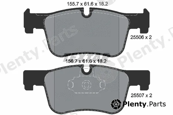 Textar 2550601 — Brake Pad Set, disc brake Q+