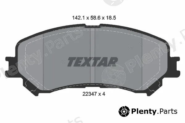 Textar 2234701 — Brake Pad Set, disc brake Q+