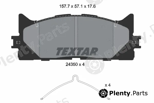 Textar 2435001 — Brake Pad Set, disc brake