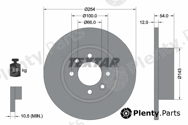 Textar 92051500 — Brake Disc