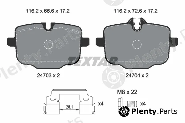 Textar 2470303 — Brake Pad Set, disc brake Q+