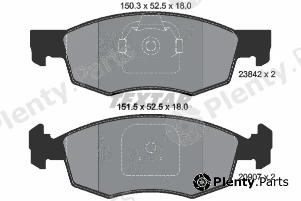 Textar 2384201 — Brake Pad Set, disc brake Q+