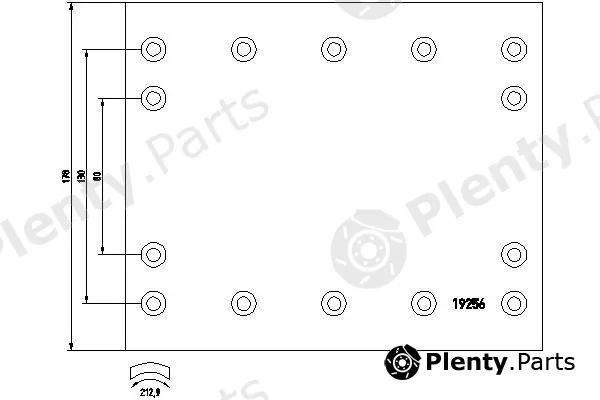 Textar 1925607 — Brake Lining Kit, drum brake