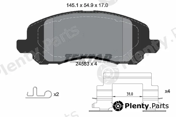 Textar 2458301 — Brake Pad Set, disc brake Q+