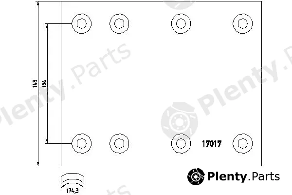 Textar 1701703 — Brake Lining Kit, drum brake