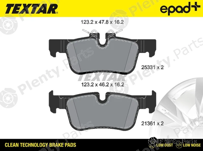Textar 2533101CP — Brake Pad Set, disc brake epad+