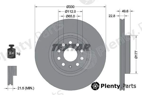 Textar 92327103 — Brake Disc PRO