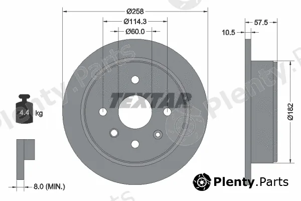Textar 92163000 — Brake Disc