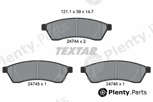 Textar 2474401 — Brake Pad Set, disc brake Q+
