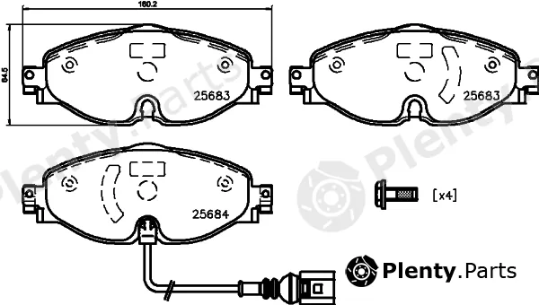 Textar 2568305 — Brake Pad Set, disc brake