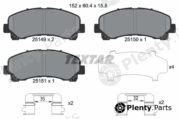 Textar 2514901 — Brake Pad Set, disc brake
