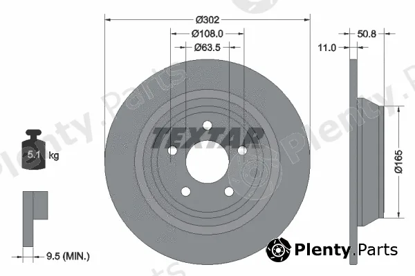 Textar 92268703 — Brake Disc PRO