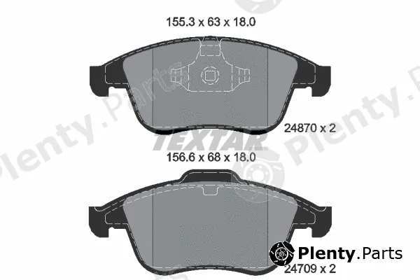 Textar 2487001 — Brake Pad Set, disc brake Q+