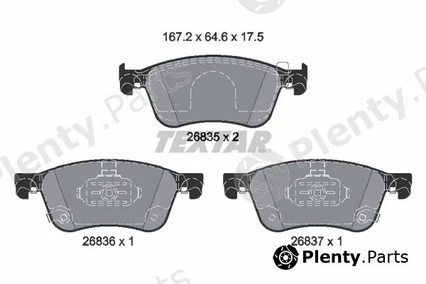 Textar 2683501 — Brake Pad Set, disc brake Q+