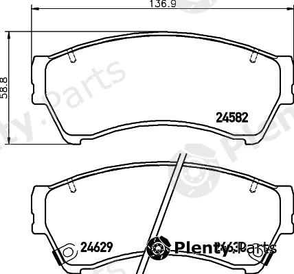Textar 2458205 — Brake Pad Set, disc brake