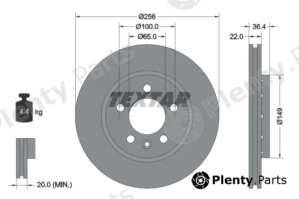Textar 92098603 — Brake Disc PRO