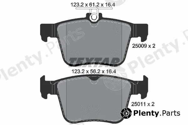Textar 2500901 — Brake Pad Set, disc brake Q+
