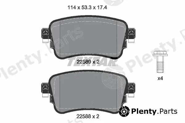 Textar 2258801 — Brake Pad Set, disc brake