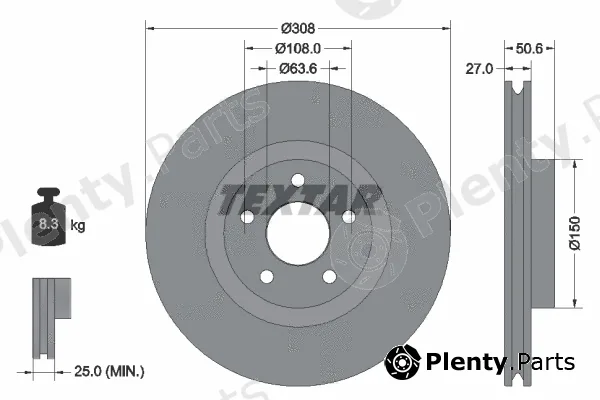 Textar 92306703 — Brake Disc PRO
