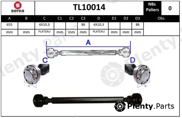 EAI TL10014 — Propshaft, axle drive