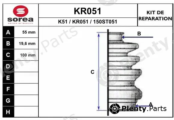EAI KR051 — Bellow Kit, drive shaft