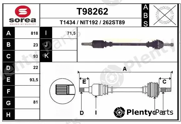 EAI T98262 — Drive Shaft