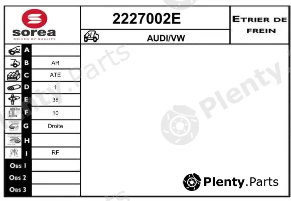 EAI 2227002E — Brake Caliper