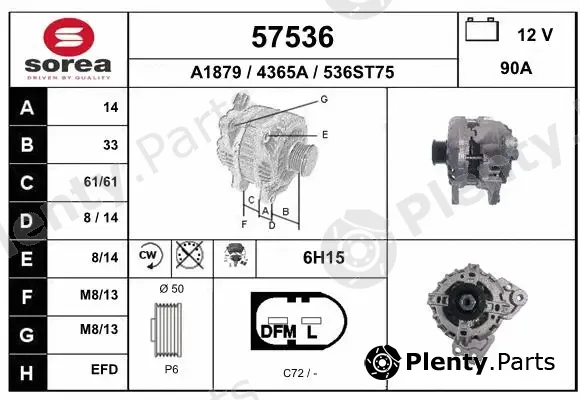 EAI 57536 — Alternator