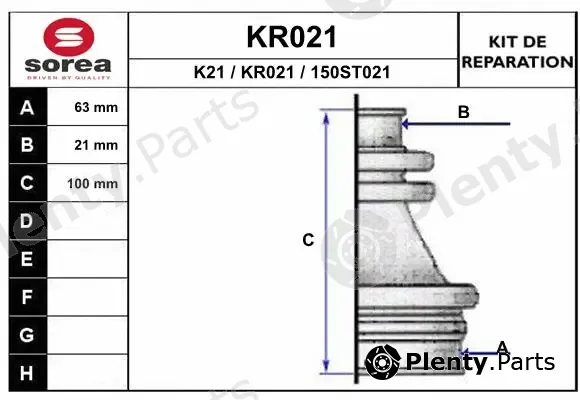 EAI KR021 — Bellow Kit, drive shaft