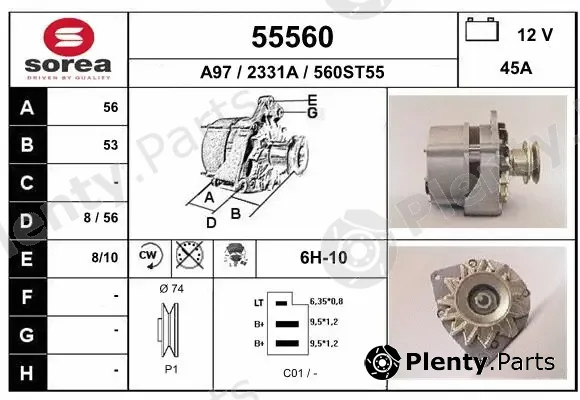 EAI 55560 — Alternator