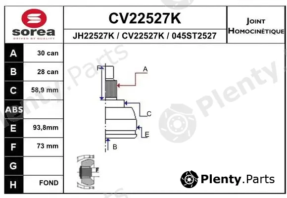 EAI CV22527K — Joint Kit, drive shaft