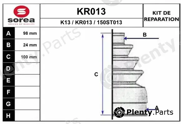 EAI KR013 — Bellow Kit, drive shaft